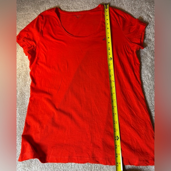 Nautica Red / Orange 100% cotton t-shirt - Picture 3 of 5